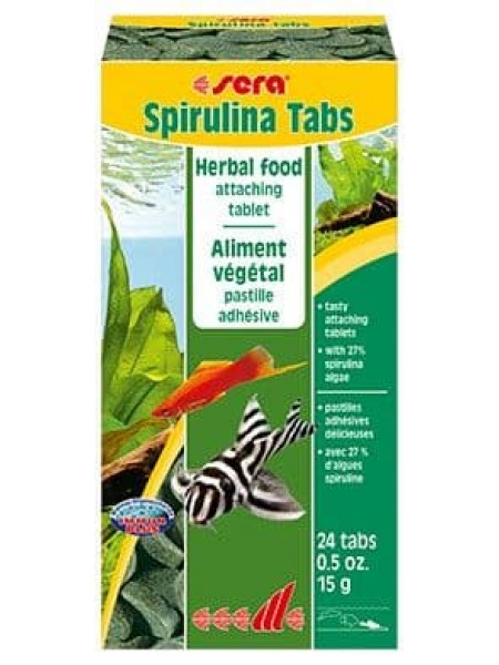 Sera Spirulina Tabs 24 таблетки - корм со спирулиной