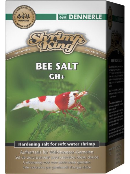 Dennerle Shrimp King Bee Salt GH+ - минеральная соль для подготовки воды в аквариумах с пресноводными креветками, 200г