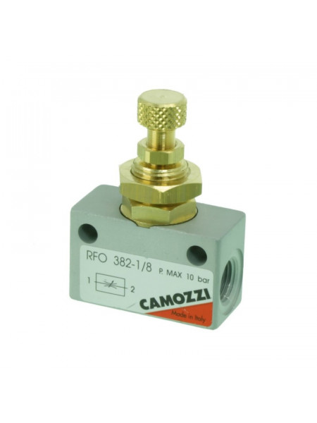 КРАН ТОНКОЙ НАСТРОЙКИ CAMOZZI, RFO 382-1/8 Пневмодроссель