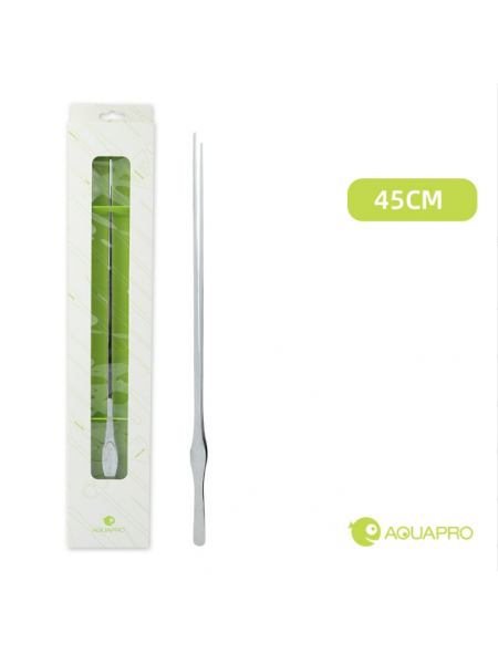 Пинцет aquapro плоский 45 см, серебро
