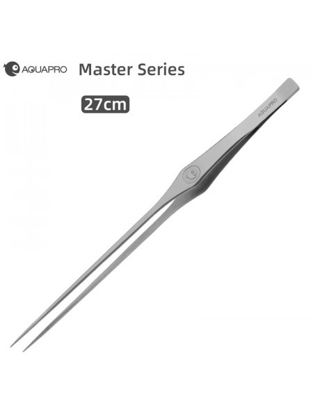 Пинцет aquapro плоский, 27 см, Master Series, серебро