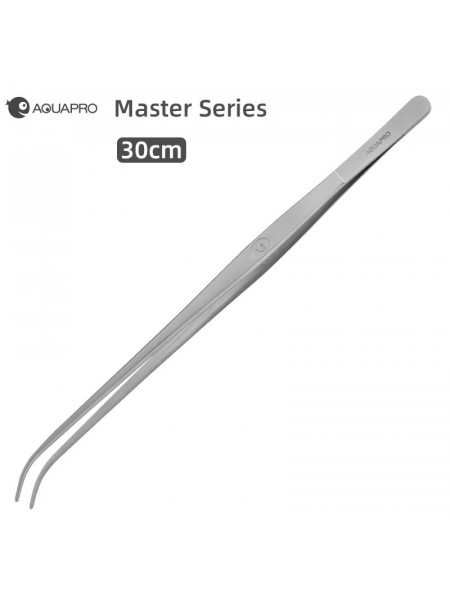 Пинцет aquapro с загнутым кончиком 30 см, Master Series, серебро