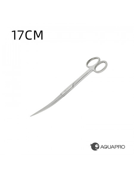 Ножницы aquapro изогнутые 17 см, серебро