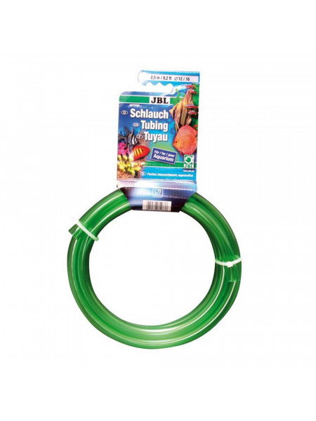 JBL Aquarium tubing GREEN 12/16 - Шланг для воды, прозрачный зеленый, 2,5 м, на подвесе