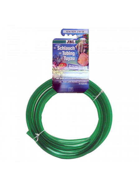 JBL Aquarium tubing GREEN 16/22 - Шланг для воды, прозрачный зеленый, 2,5 м, на подвесе