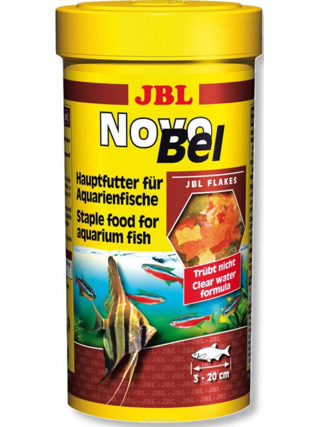 JBL NovoBel 100 мл Основной корм в форме хлопьев для всех аквариумных рыб
