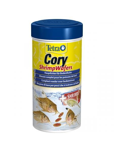 Корм Tetra Cory Shrimp Wafers, для сомиков-коридорасов, с добавлением креветок, пластинки, 250 мл