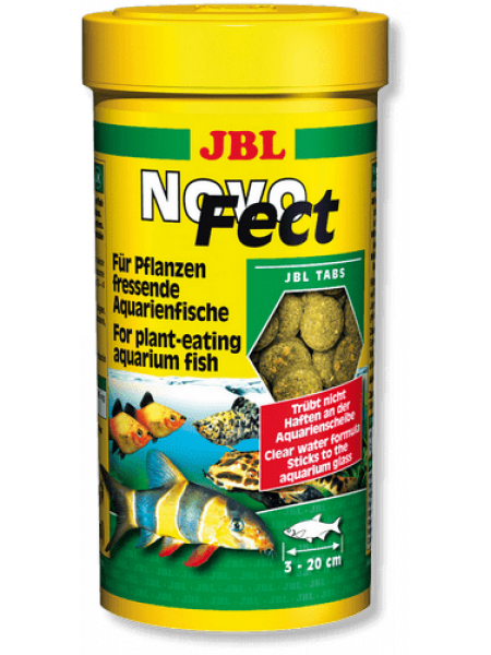 JBL NovoFect - Корм в форме таблеток для растительноядных рыб, 250 мл. (400 шт.)