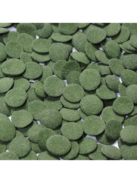 Anubias Spirulina Opti Wafers - корм для донных рыб, таблетки 12мм, ведро 5л (3,3кг)