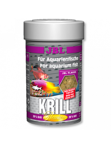 JBL Krill - Корм премиум с крилем для пресн. и мор. акв. рыб, хлопья, 250 мл
