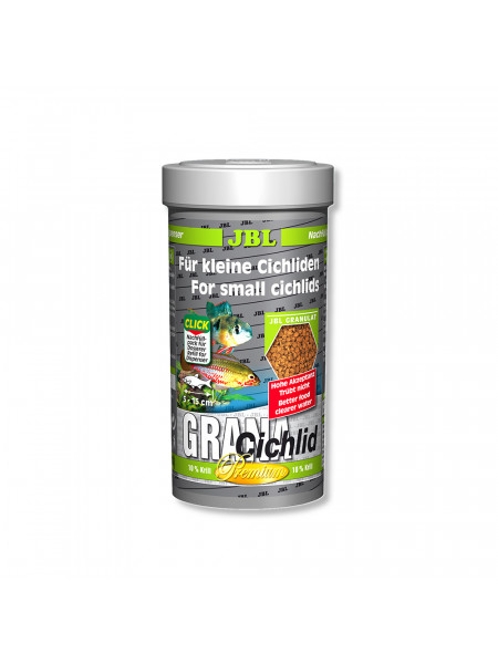 JBL GranaCichlid - Основной корм премиум для хищных цихлид, гранулы, 250 мл (110 г)
