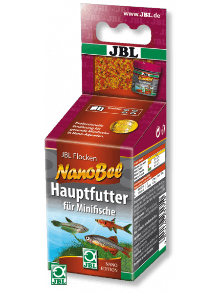 JBL NanoBel, 60 мл - Основной корм в форме мини-хлопьев для маленьких рыб в нано-аквариумах