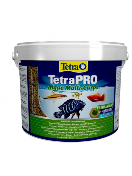 Tetra Pro Algae 10л (ведро) - корм с растительными добавками для всех видов рыб