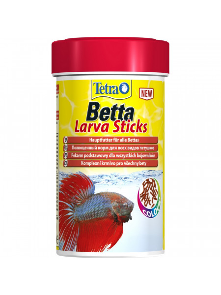 Tetra Betta Larva Sticks 100мл Корм для рыб плавающие палочки
