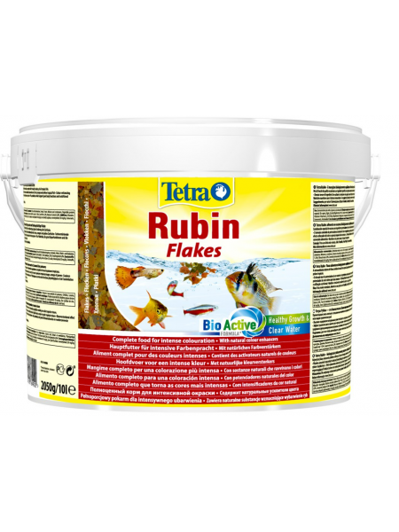 Tetra Rubin Flakes 10л Корм для рыб хлопья для окраса