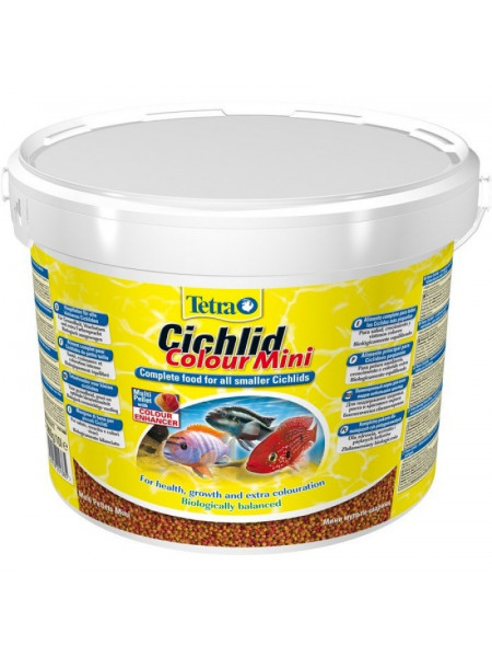 Tetra Cichlid Colour Mini Pellets 10л мини гранулы корм для рыб