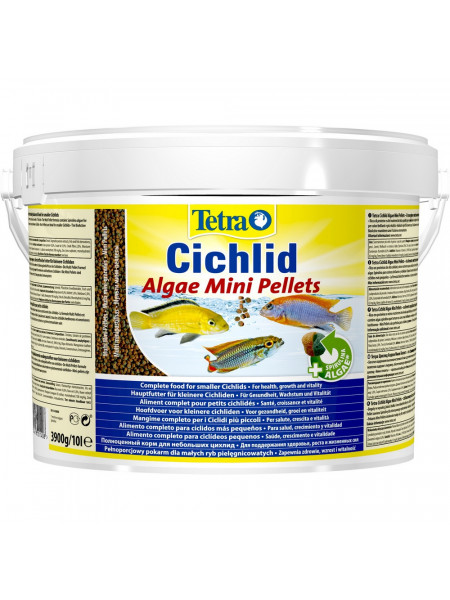 Tetra Cichlid Algae Mini Pellets 10л растительные мини гранулы корм для рыб