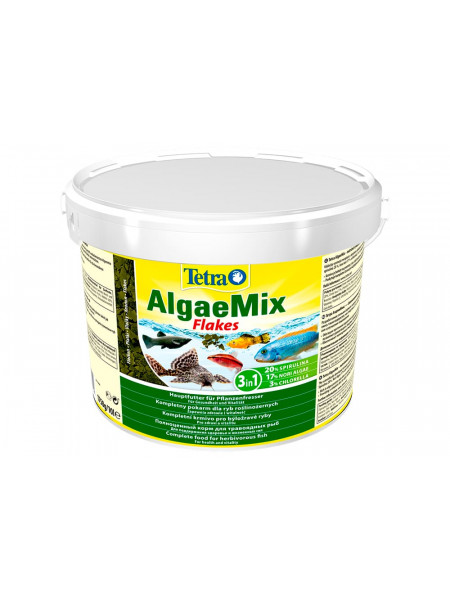 Tetra Algae Mix 10л хлопья растительные корм для рыб