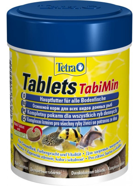 Tetra Tablets TabiMin 120 таб./66 мл./36 г. Корм для всех видов донных рыб