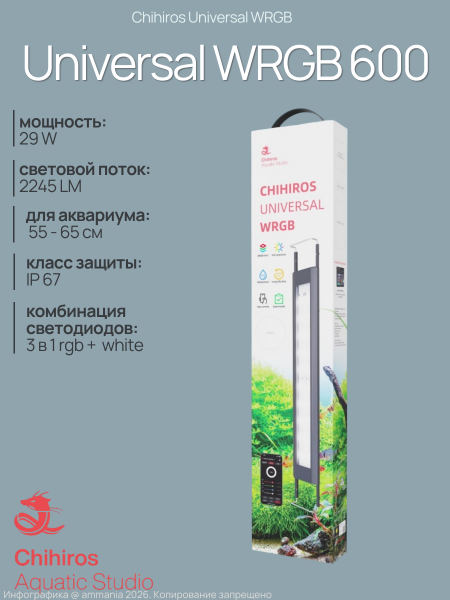 Светодиодный светильник Chihiros Universal WRGB 600