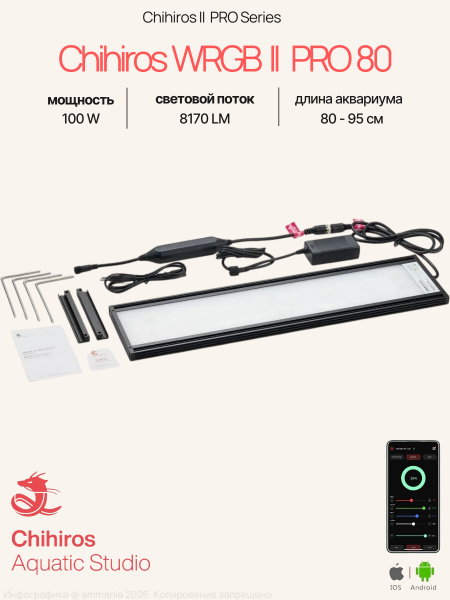Светодиодный светильник Chihiros WRGB II PRO 80