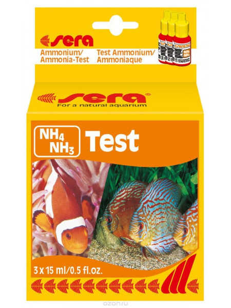 Sera "NH4/NH3-Test", Тест для воды 15 мл. 2 шт