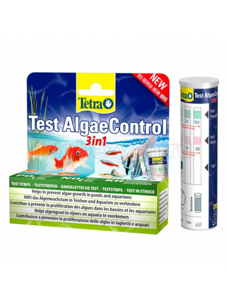 Тестовые полоски Tetra Test AlgaeControl 3 in1 PO4/NO3/KH 25шт