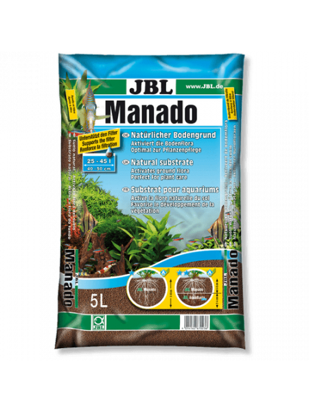 JBL Manado 5l - Питательный грунт, красно-коричневый (цвет латеритной почвы), 5 литров.