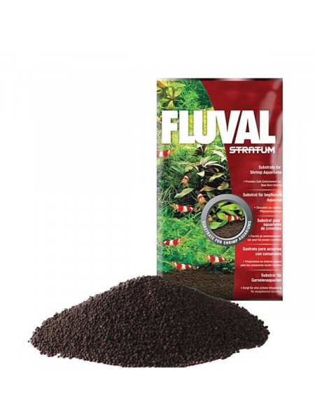 Fluval Stratum 2 кг - питательный грунт для креветок и растений.