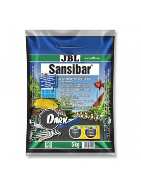 JBL Sansibar DARK - Декоративный грунт для пресных и морских аквариумов, тёмный, 5 кг
