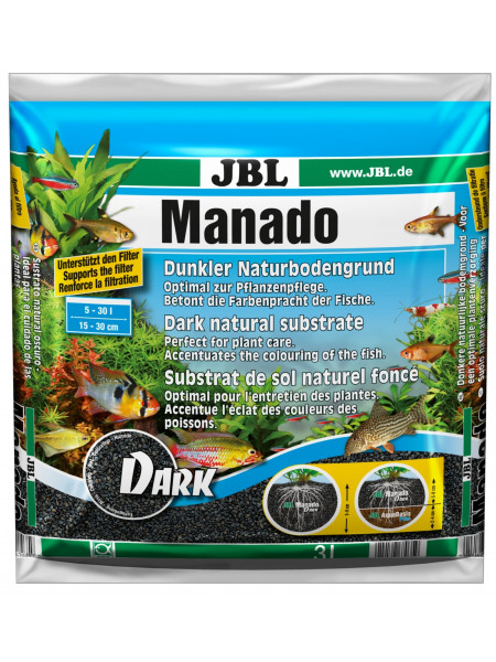 JBL Manado DARK - Темный натуральный субстрат для аквариумов, 3 л