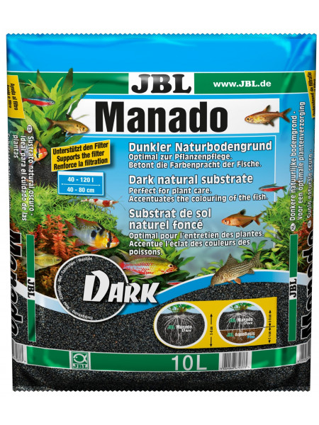 JBL Manado DARK - Темный натуральный субстрат для аквариумов, 10 л