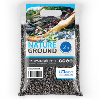 UDeco River Dark - Натуральный грунт для аквариумов "Тёмный гравий", 3-5 мм, 2 л UDeco River Dark - Натуральный грунт для аквариумов "Тёмный гравий", 3-5 мм, 2 л