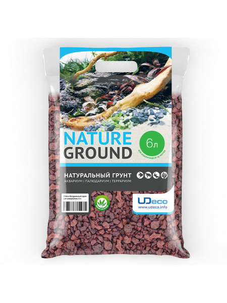 UDeco Premium Lava XL - Натуральный грунт для аквариумов и террариумов (Лавовая крошка), 9-12 мм, 2 л