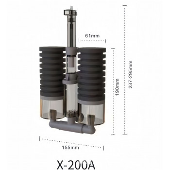 Фильтр аэрлифтный на присоске, Qanvee X-200A