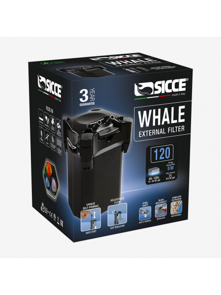 SICCE WHALE 120, 540 л/ч, внешний фильтр, для аквариумов до 120 литров