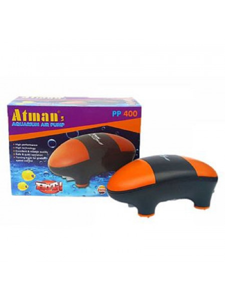 Atman PP-400 Компрессор супертихий для аквариумов до 400 литров, 2х180 л/ч, нерегулируемый