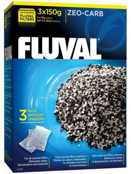 Fluval Удалитель аммония с углем Zeo-Carb, 150 г х 3 шт