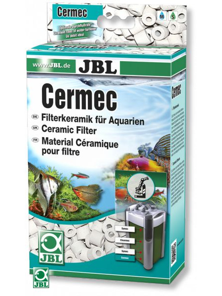 JBL Cermec - Наполнитель для аквариумных фильтров, керамические кольца, 750 г, на 200 л