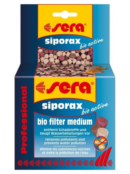 Sera siporax bio active Professional 210 г (~ 0,5 л - на 400 л воды) - специальный фильтрующий наполнитель
